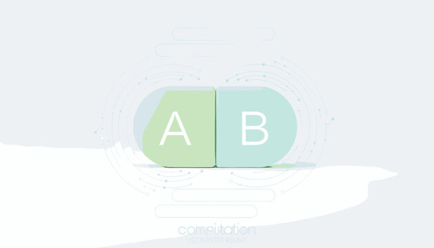 Marketing Optimization AB Split Testing Abstract Pastel Block Concept