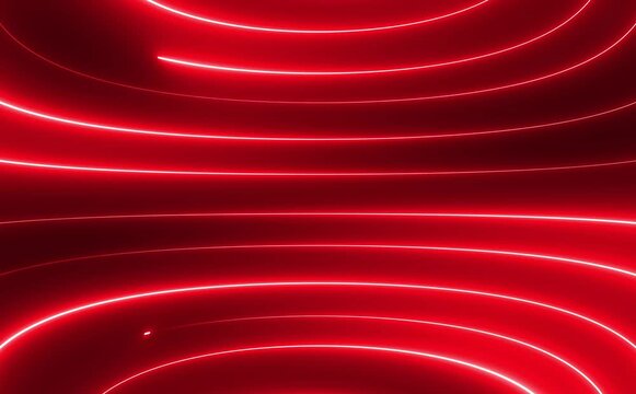 Neon lights blinking lines moving animation. Seamless loop animation of glowing neon line. 4k animation Horizontal glowing colorful neon line animation .