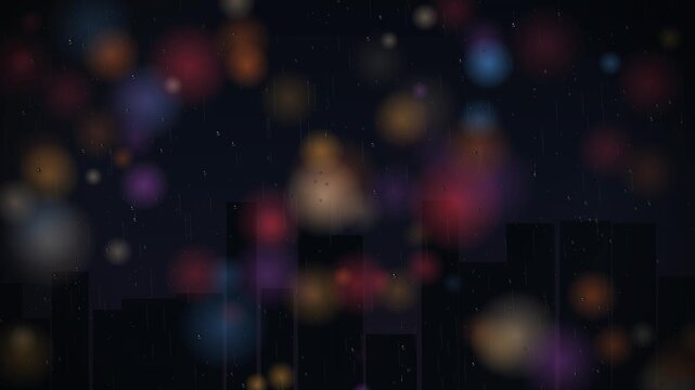 Abstract Colorful Bokeh Light Orbs Floating on Dark Background Motion Graphic Animation admin