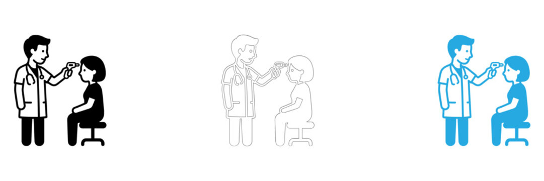 Medical professional giving injection to patient in clinic