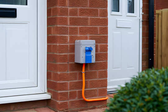 House wall termination box and entry point for fibre broadband conduit