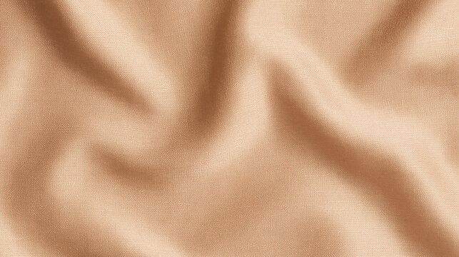 Soft Beige Draped Fabric Textile Texture Background