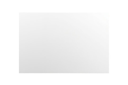 Plain white rectangular display panel with soft gray shadow
