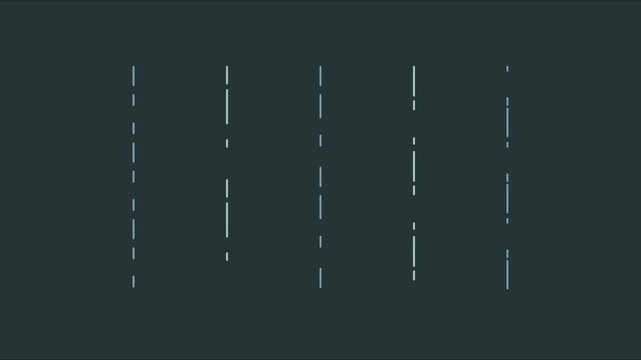 Minimalist vertical dashed lines motion background: abstract digital pattern animation 4k