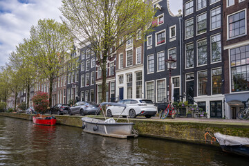 Fototapeta premium Amsterdam is the capital of the Netherlands, known for its artistic heritage and its elaborate canal system.
