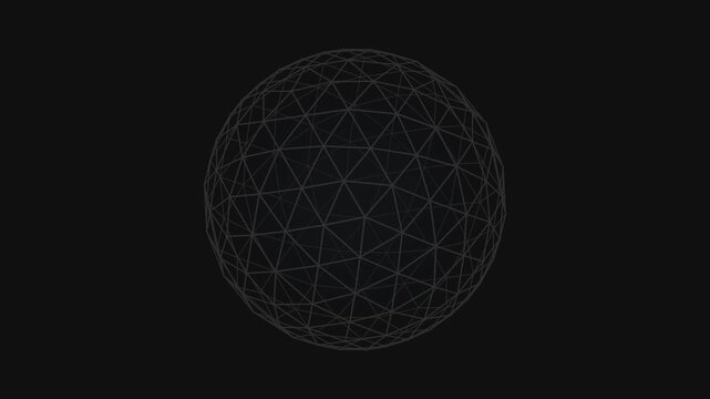 Rotating Geodesic Sphere Chroma Key Green Screen Seamless Video Loop