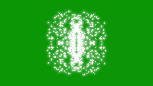 Twinkle sparkle fast line glitter transition, sparkling star effect overlay, magic particle star blinking,2d glitter stars line animation, magic glitter sparkle trail on green background.4k video