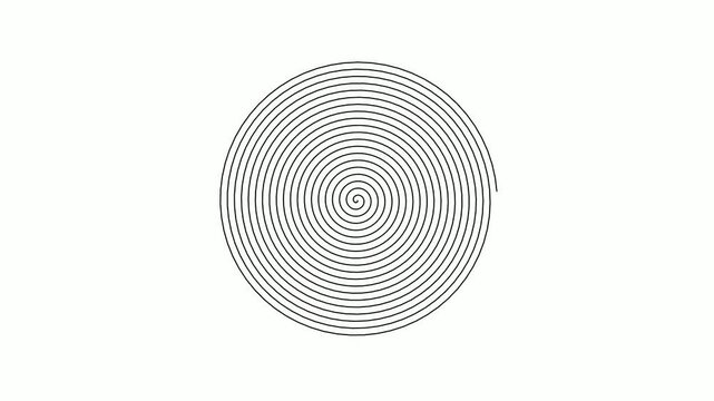Hypnotic Concentric Spiral Pattern on White Background | Optical Illusion