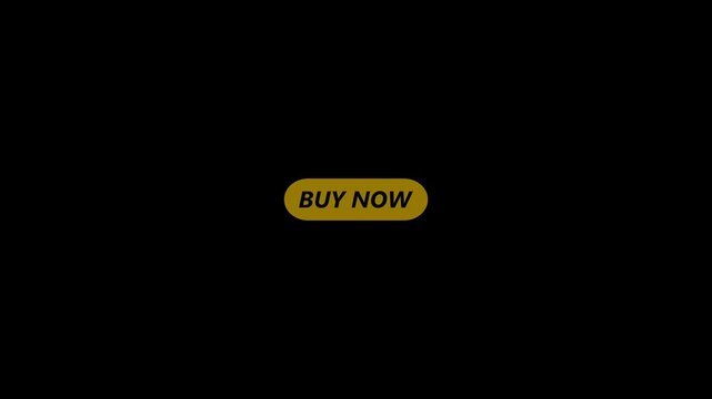 Buy now button animation on transparent background with alpha channel, buy now icon for e-commerce websites. Buy now icon for online shopping interfaces, in 4k. Buy Now icon animation with alpha chann