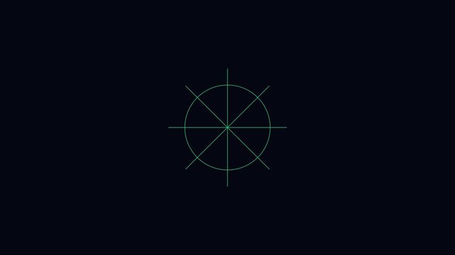 Minimalist green geometric circle loading spinner animation on dark 4k background
