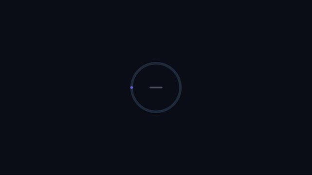 Minimalist loading spinner animation with circular progress bar for ui/ux 4k
