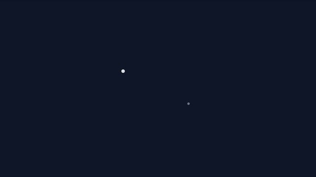 Minimalist motion two orbiting points with circular path animation 4k motion minimalist circle
