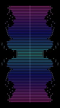 Neon Audio Spectrum Analyzer Waveform Background Animation
