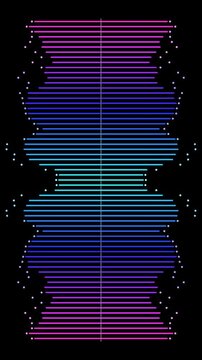 Neon Audio Spectrum Analyzer Waveform Background Animation