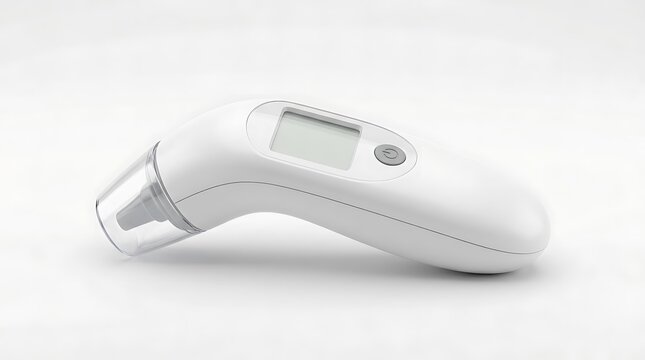 Digital infrared thermometer for medical use. Non-contact device for measuring body temperature.