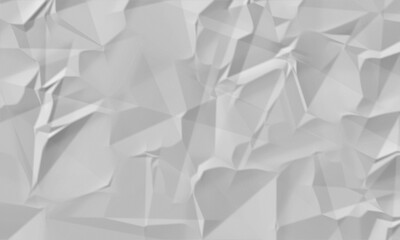 Obraz premium Crinkled white paper texture with deep creases and folds. Abstract wrinkled surface for design backgrounds and craft projects.