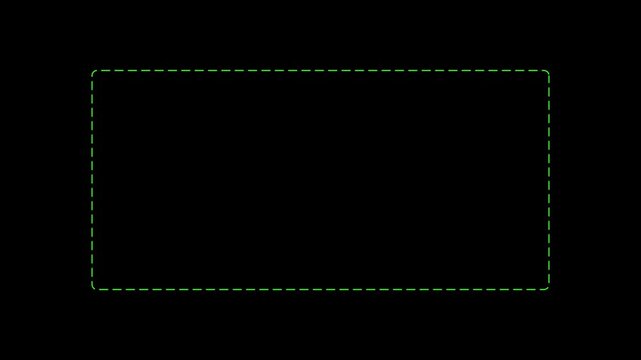 animated red square frame loop for highlighting text 4k video overlay. red rectangle box animation.