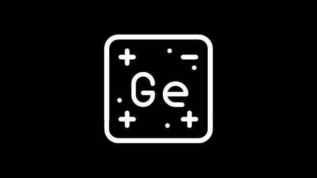Periodic table element symbol Ge for Germanium with atomic number 32
