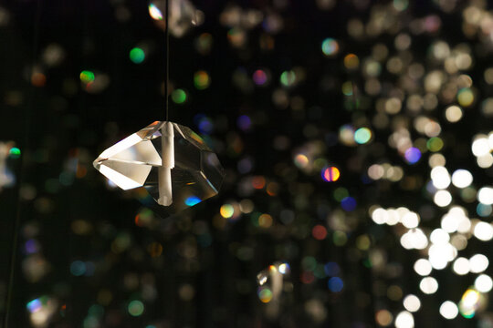 crystal refractions background Stock Photo