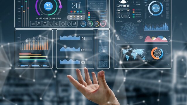 Smart home dashboard manages IoT system. Smart home dashboard controls temperature, dashboard tracks energy, smart home handles devices, and smart home dashboard monitors data. Marrow