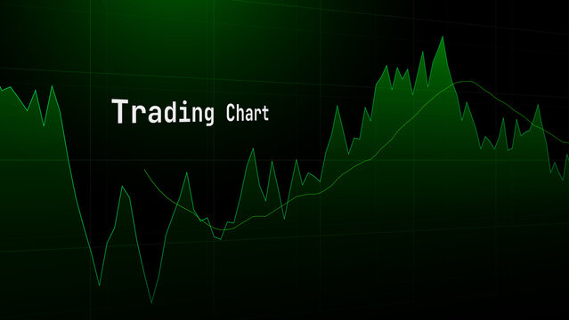 Dynamic Green Trading Chart: Financial Market Analysis, Stock Trends, and Investment Data Visualization