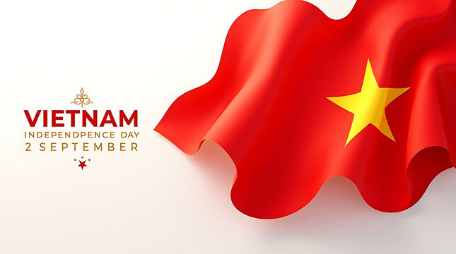Vietnam Independence Day Ripple Flag