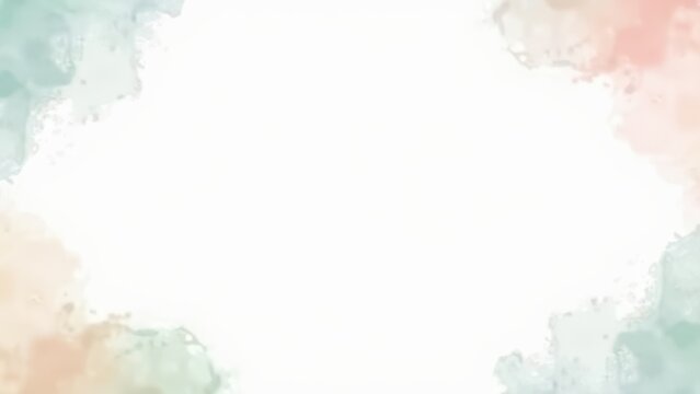 delicate ethereal watercolor wash border in dusty blue sage and blush pink framing clean white space for graphic design copy area