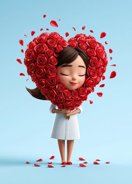 Heartfelt embrace of love tenderness and compassion