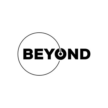 Beyond lettering typography of circle round logo design