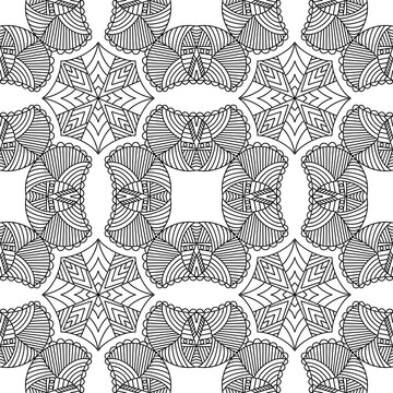 03 Continuous geometric pattern with semicircular lines