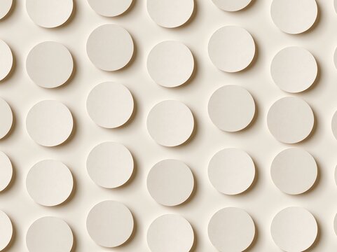 Minimalist Pattern of Beige Circles on a Pale Background