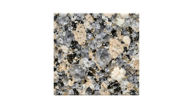 Natural granite stone slab background with intricate grey beige and black mineral patterns for interior design