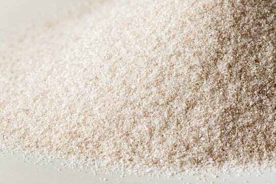 Close Up View of a Pile of Granulated White Powder or Crystals