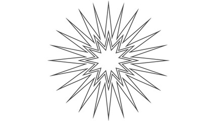 Fototapeta premium Minimalist Symmetrical Starburst Vector Graphic Design Element