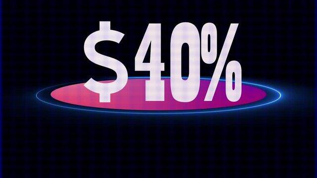 Digital percentage increase badge showing thirteen percent profit