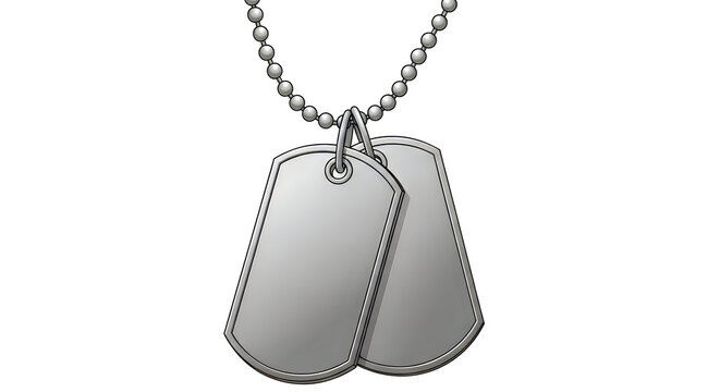 Memorial day remembrance silver dog tags symbolizing sacrifice and honoring fallen heroes