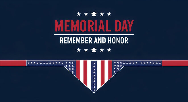 Honoring heroes a patriotic memorial day graphic for remembrance and national observance