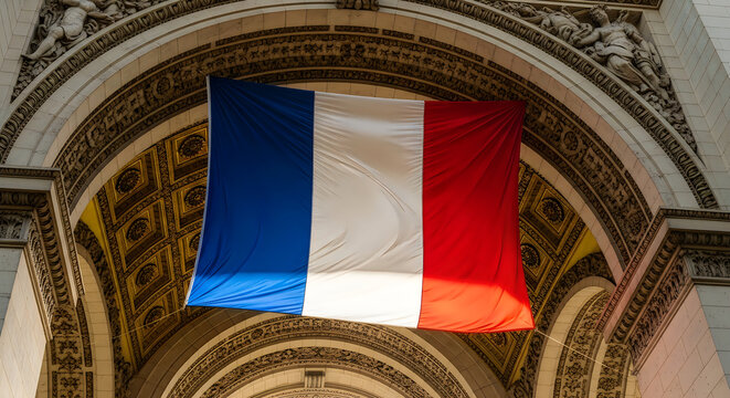 Honoring heroes a french flag displayed for memorial day remembrance and patriotic respect