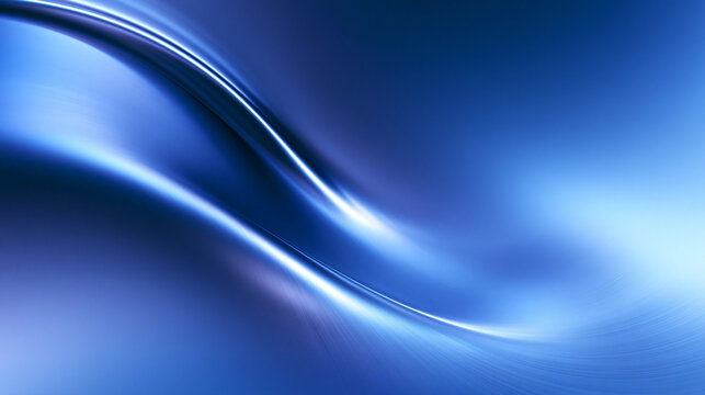 Abstract Smooth Blue Wave Futuristic Technology Background