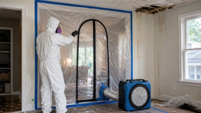 Mold remediation professional building containment barrier