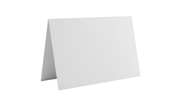 Blank folded paper greeting card template isolated on transparent background