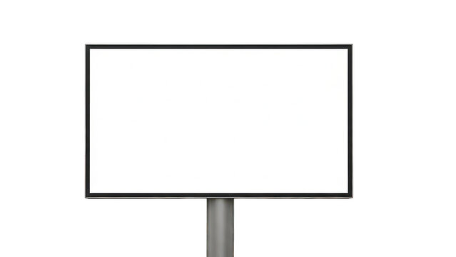Blank empty billboard sign for outdoor advertisement isolated on transparent background