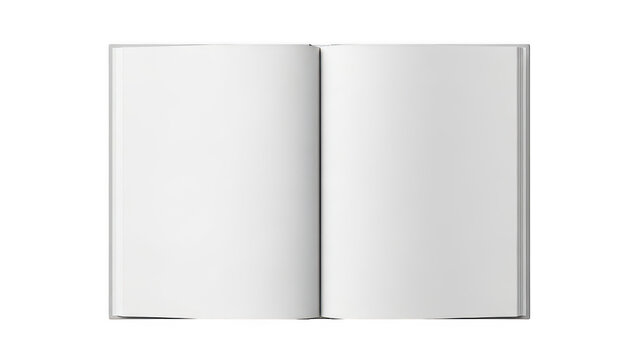 Open book with blank pages for your design isolated on transparent background