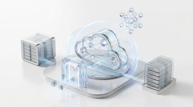 Cloud computing network architecture with secure data storage