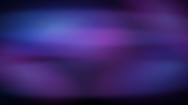 Abstract purple and blue gradient background. Blurred neon light smudge motion effect. Soft focus design template for web and motion graphics.