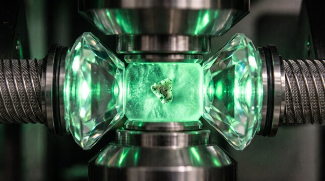 Experimento cient&iacute;fico de presi&oacute;n extrema en laboratorio geol&oacute;gico