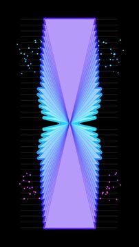 Elegant Audio Spectrum Waveform Animation with Cyan and Magenta Gradient