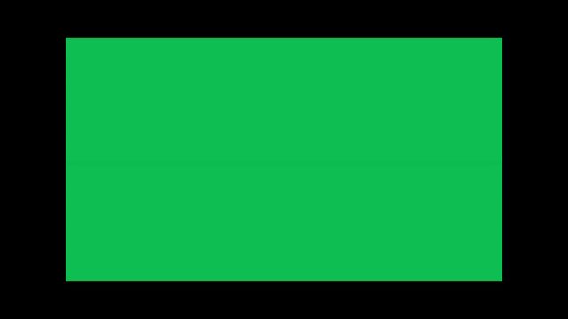 Paper page flip seamless loop animation with 3D vertical flip motion from top to bottom to reveal green screen and white page placeholder on black background. 4K animated for paper fold transition.