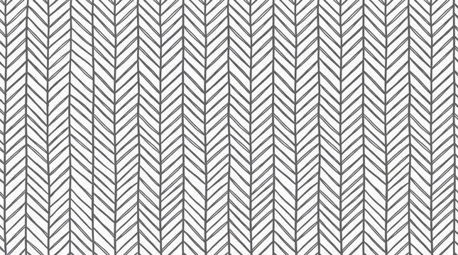 A minimalist, hand-drawn style herringbone pattern in gray and white.