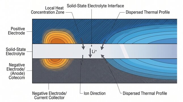 Thermal safety section in solid-state battery materials